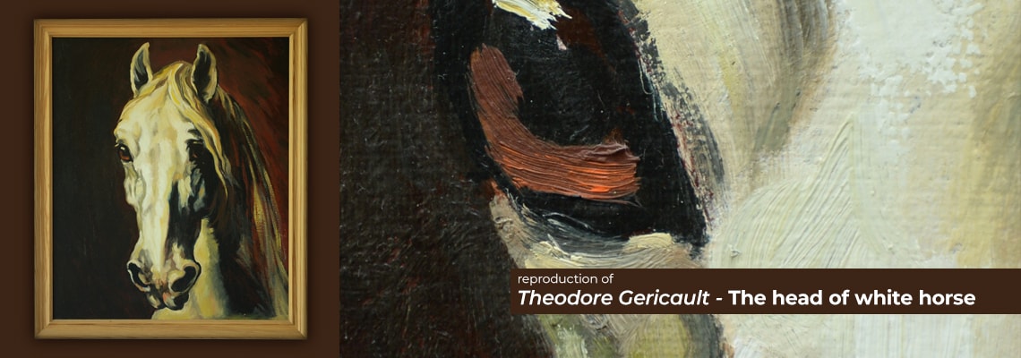 Theodore Gericault - The head of white horse