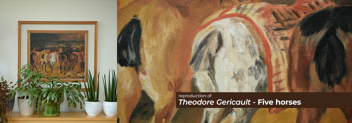 Theodore Gericault - Five horses