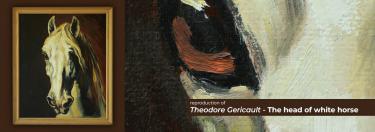 Theodore Gericault - The head of white horse