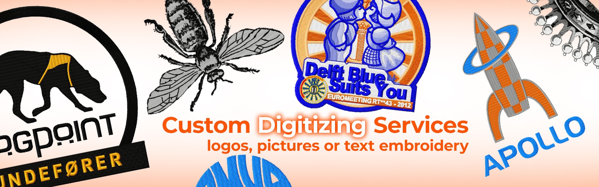 Custom Digitizing Services. Logos, pictures or text embroidery